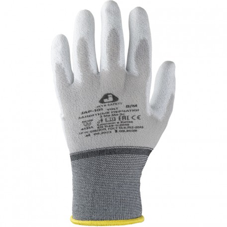 Защитные перчатки JAP-101-Volt с углеродной нитью с полиуретановым покрытием